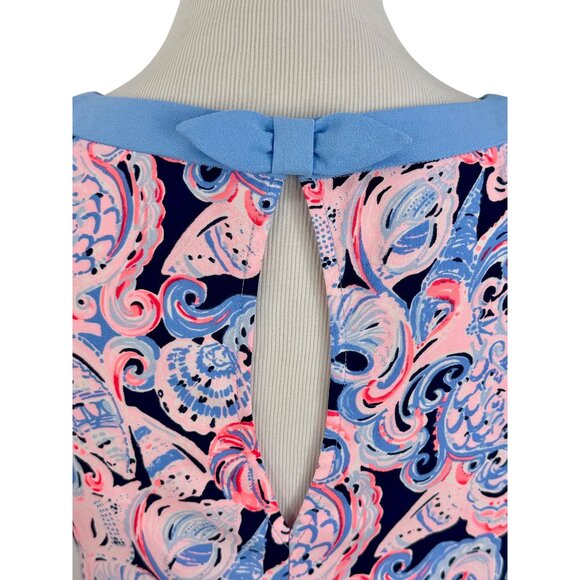 Lilly Pulitzer Sleeveless Shell Print Shift Dress | Coastal Preppy Sophisticated - Picture 9 of 16